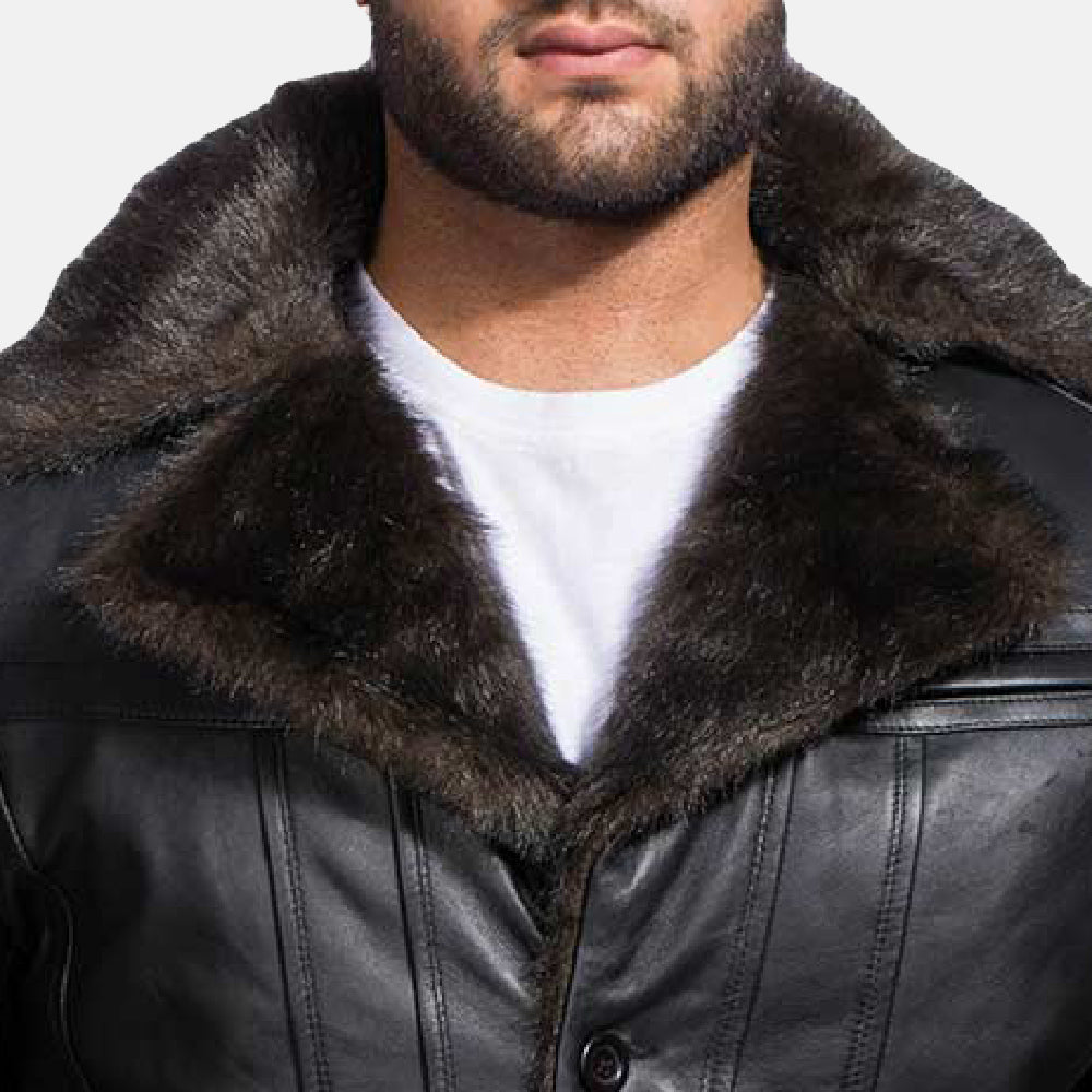 Black Fur Leather Jacket